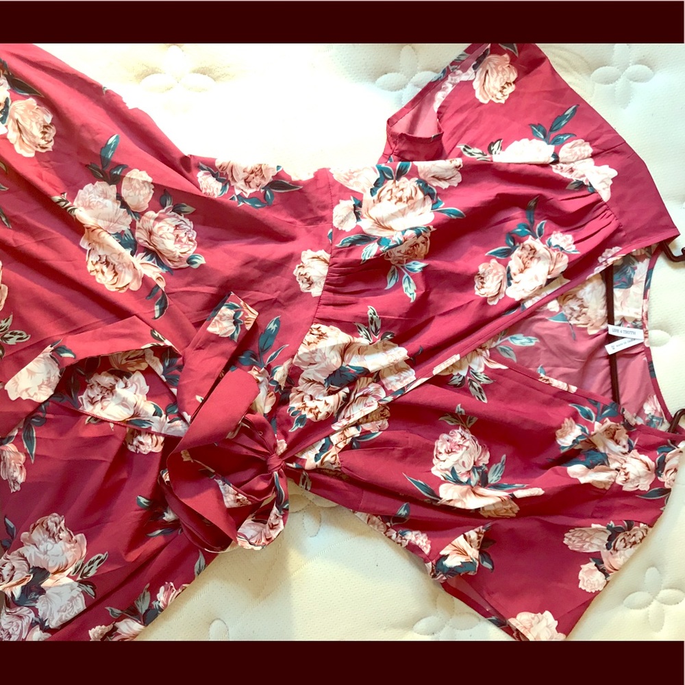 Women’s floral wrap maxi dress